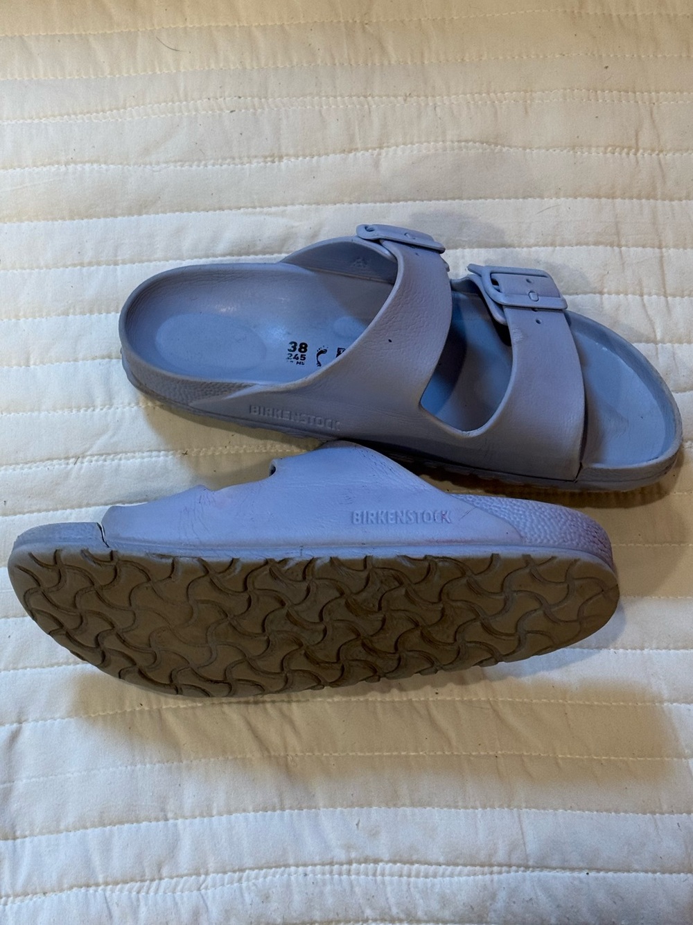 Birkenstock Arizona EVA Essentials Women's Two Strap Sandal Light Blue Size 38 - Picture 6 of 12